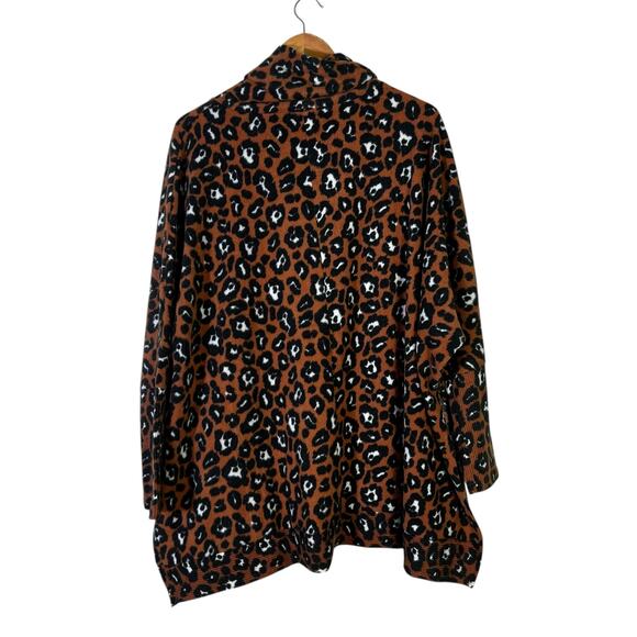 NWT Simply Southern Leopard Print Tunic Sweater Size OS Brown Cowl Neck Country - Picture 5 of 8